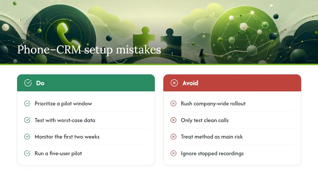 What SMBs Get Wrong About Phone-CRM Setup — overview diagram